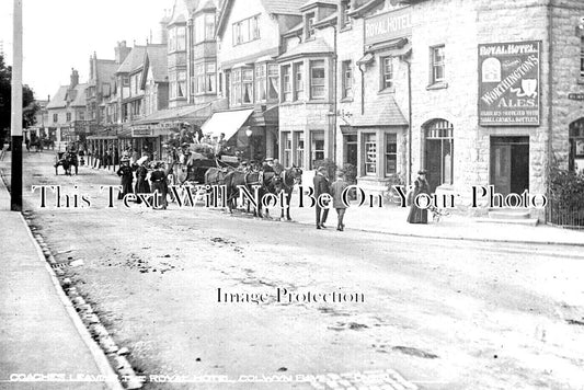 WL 1247 - Coaches Leaving The Royal Hotel, Colwyn Bay, Wales