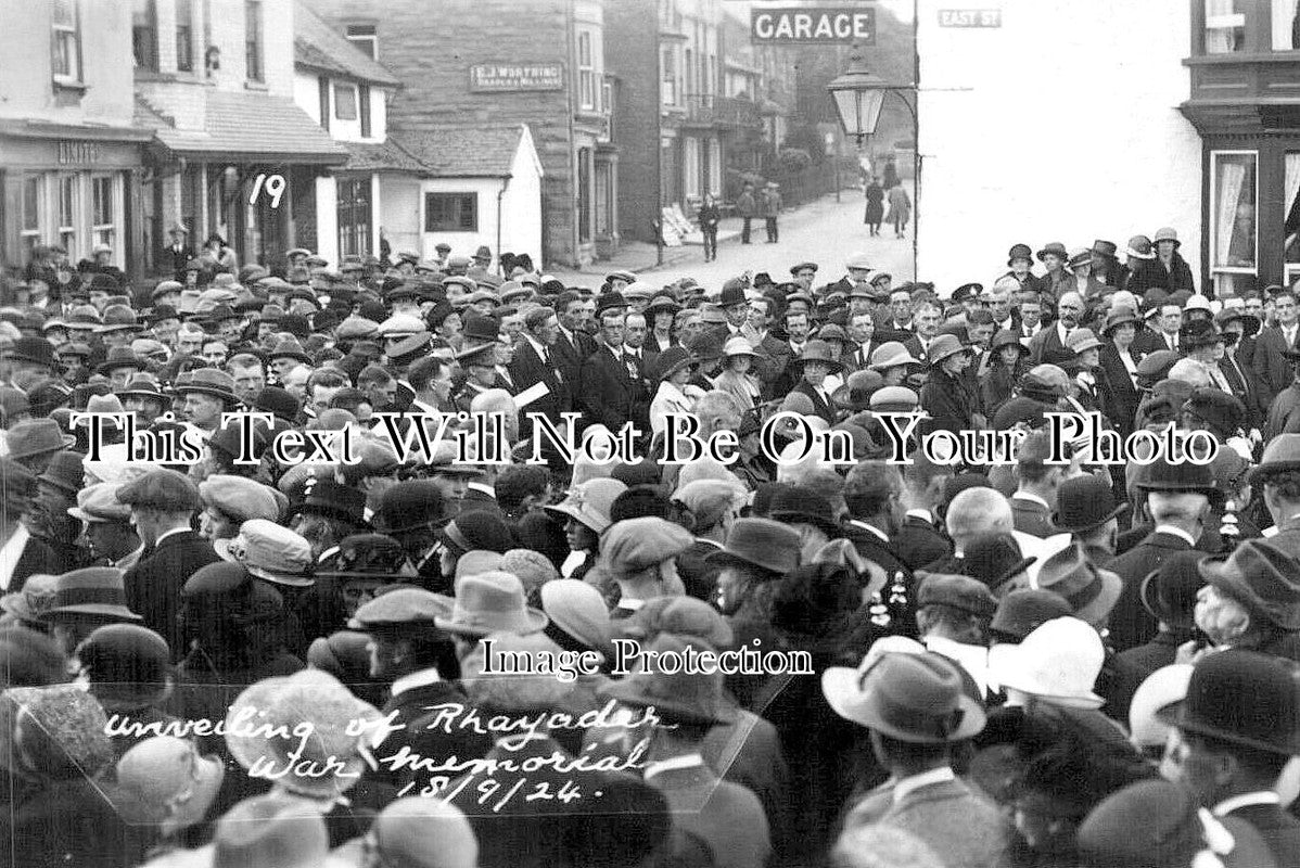 WL 1302 - Unveiling Of Rhayader War Memorial, Wales 1924