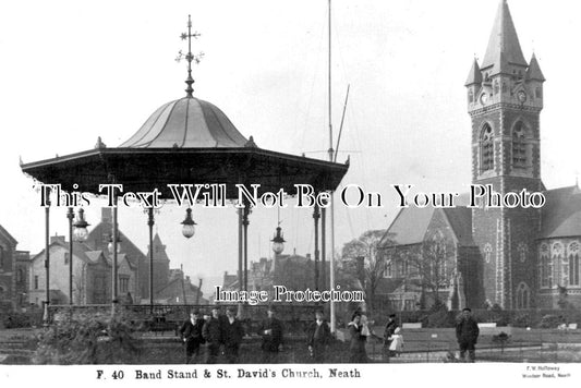 WL 1785 - Band Stand & St Davids Church, Neath, Wales
