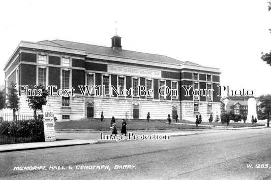 WL 2029 - Memorial Hall & Cenotaph, Barry, Wales c1938