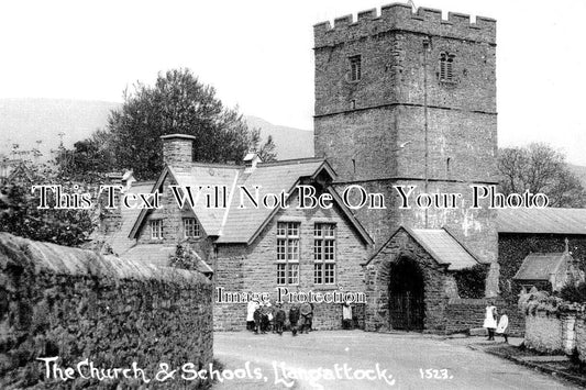 WL 2100 - The Church & Schools, Llangattock, Wales