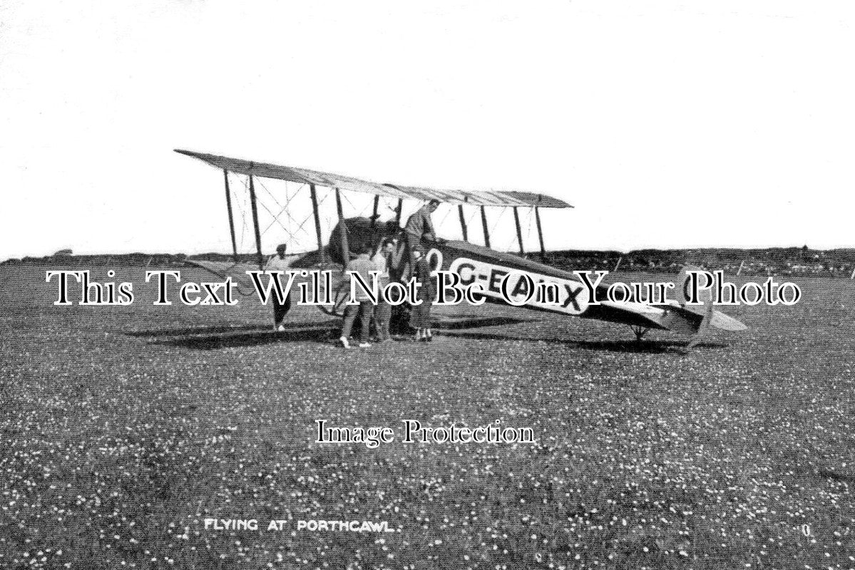 WL 2172 - Porthcawl Aeroplane Flying, Glamorgan, Wales c1920