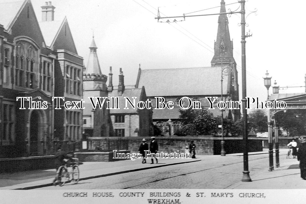 WL 2288 - Church House & St Mary's Church, Wrexham, Wales