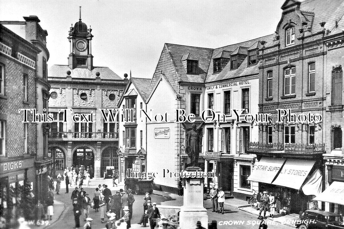WL 2338 - Crown Square, Denbigh, Denbighshire, Wales c1939