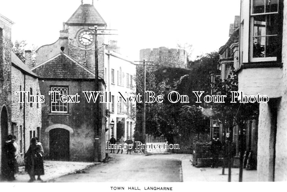 WL 2387 - Town Hall, Langharne, Wales c1925