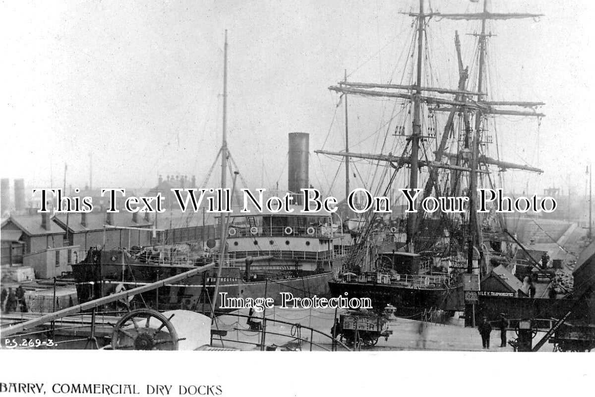 WL 2449 - Commercial Dry Docks, Barry, Glamorgan, Wales c1909