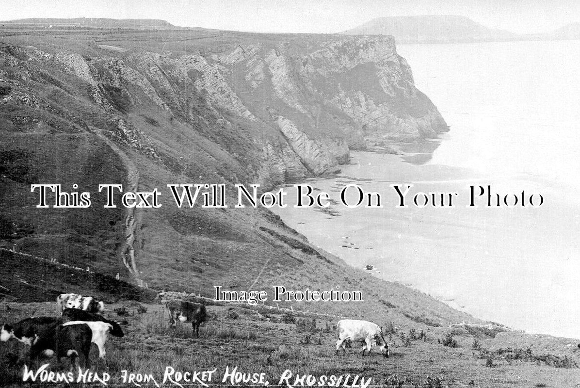 WL 2514 - Worms Head From Rocket House, Rhossilli, Wales