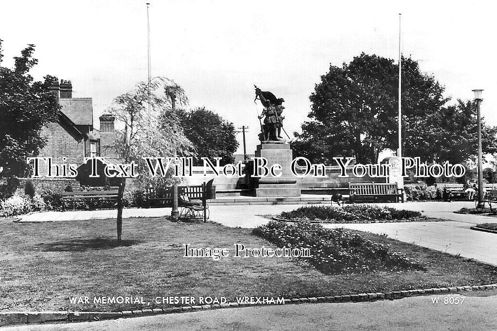 WL 2668 - War Memorial, Chester Road, Wrexham, Wales c1962
