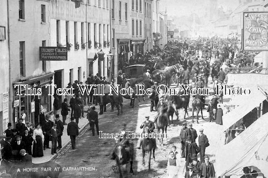 WL 2713 - A Horse Fair At Carmarthen, Wales c1904