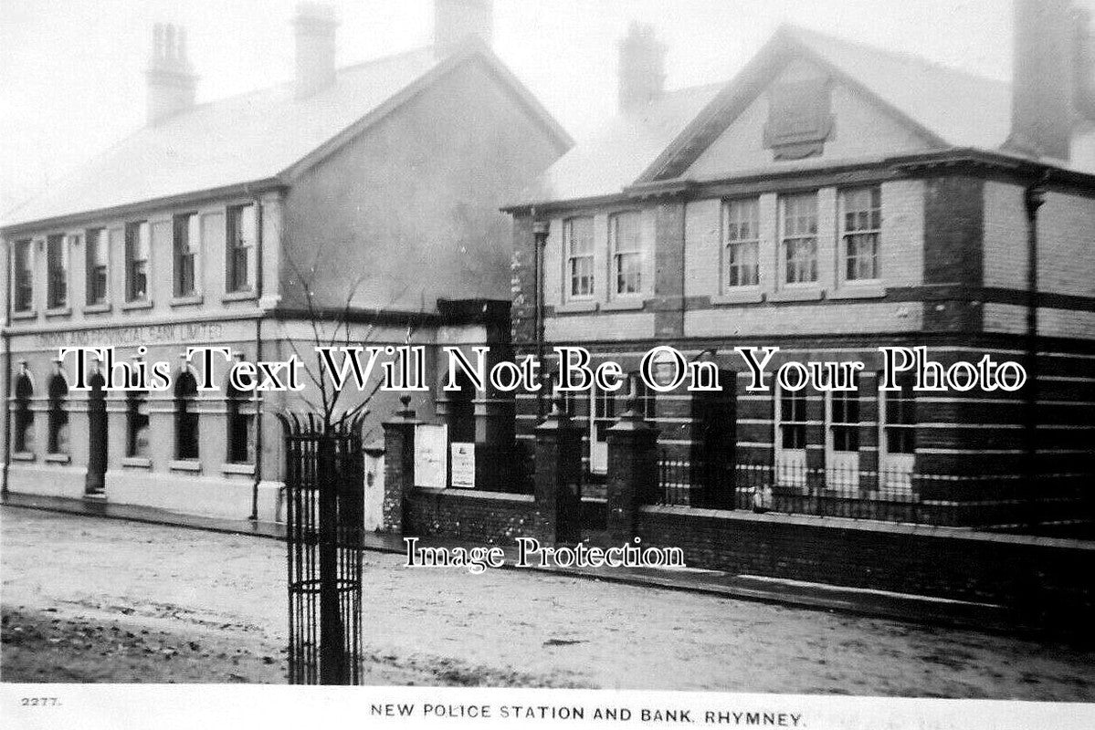 WL 2758 - New Police Station & Bank, Rhymney, Cardiff, Wales