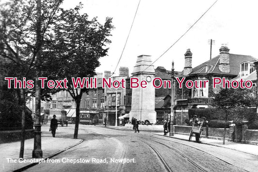 WL 2863 - The Cenotaph From Chepstow Road, Newport, Wales c1926