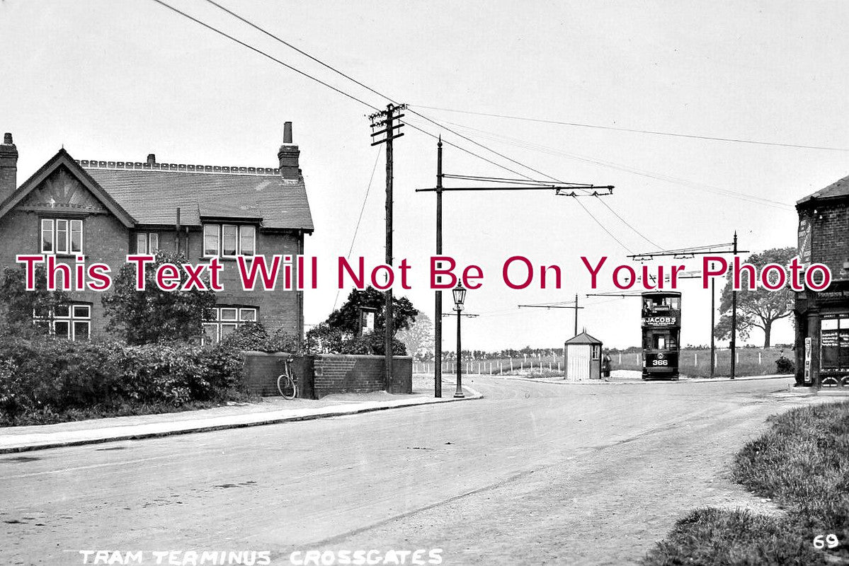 WL 2875 - Tram Terminus, Crossgates, Leeds, Yorkshire c1930