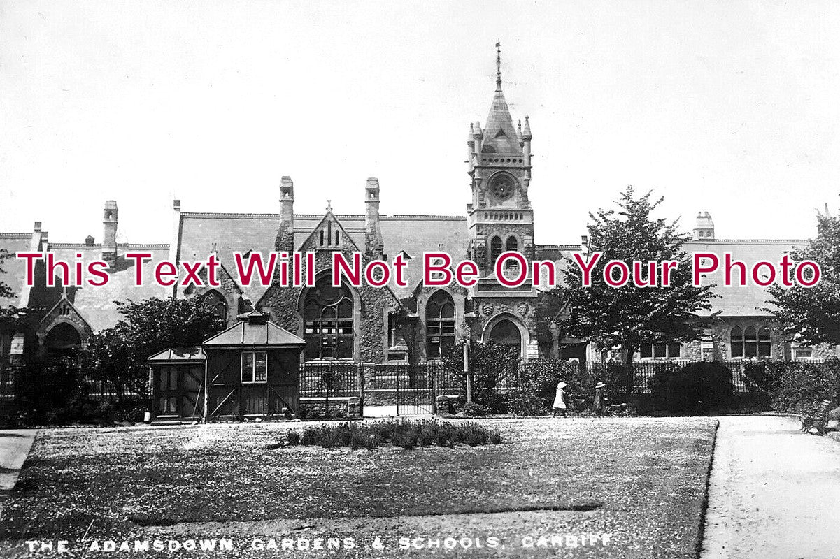 WL 2933 - The Adamsdown Gardens & Schools, Cardiff, Wales c1913