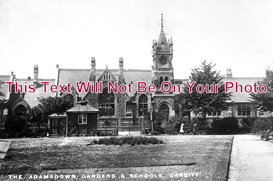 WL 2933 - The Adamsdown Gardens & Schools, Cardiff, Wales c1913