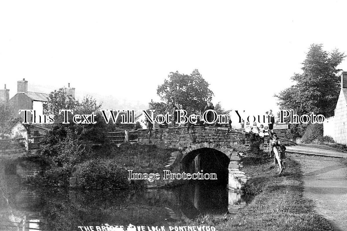 WL 395 - The Bridge, Five Lock, Pontnewydd, Wales c1905