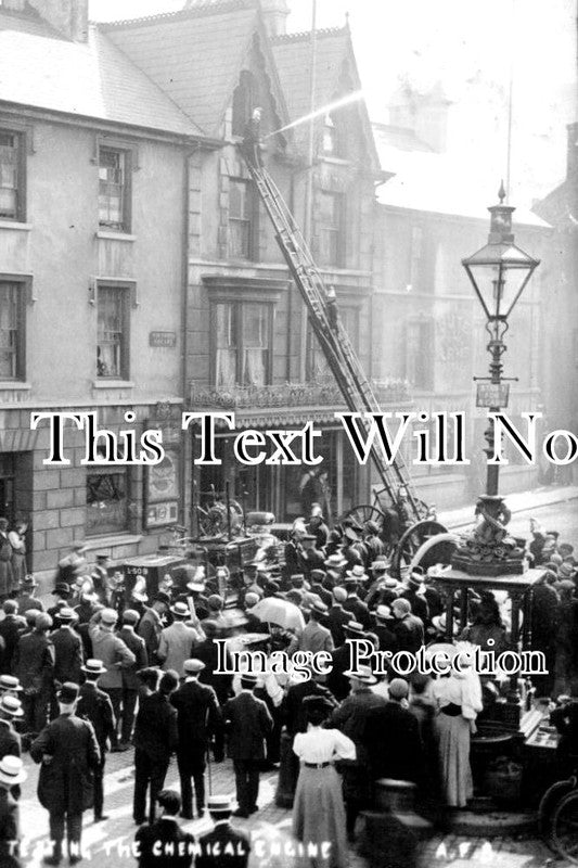 WL 435 - Firemen Testing The Chemical Engine, Aberdare, Wales c1905