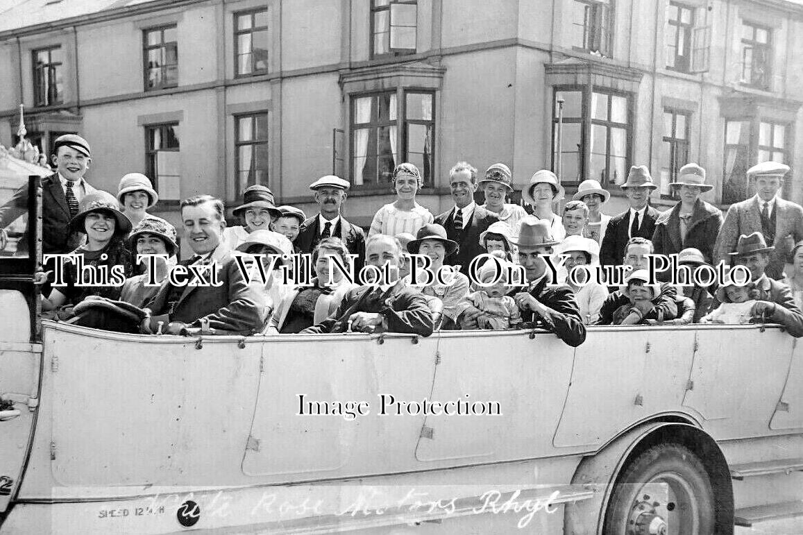 WL 496 - Charabanc Outing, White Rose Motors, Rhyl, Wales c1910