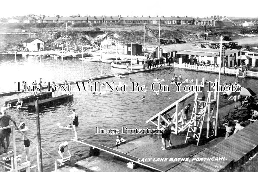 WL 587 - Salt Lake Baths, Porthcawl, Wales c1937