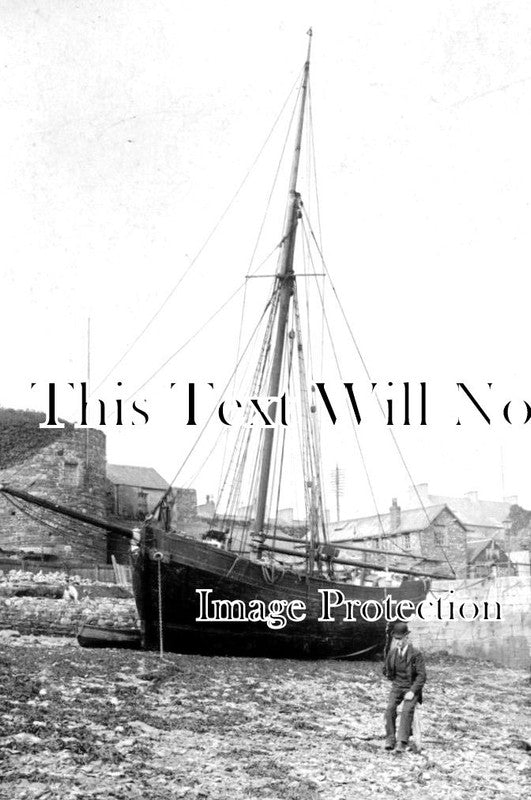 WL 608 - Sailing Ship At The Quayside, Conwy, Clwyd, Wales c1911