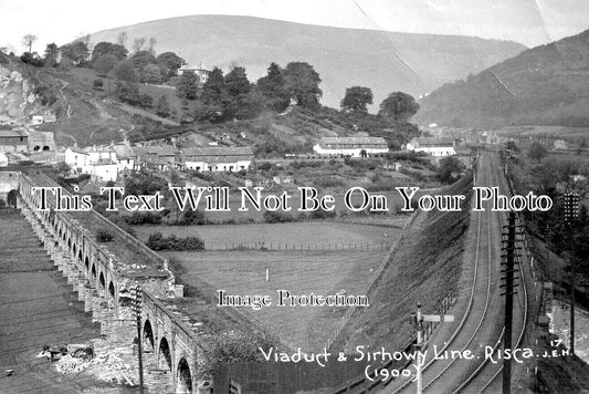 WL 638 - Viaduct & Sirhowy Railway Line, Risca, Monmouthshire c1900