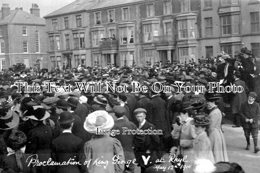 WL 658 - Proclamation Of King George V, Rhyl, Wales