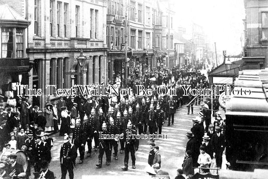 WL 722 - Fire Brigade Parade, Rhyl High Street, Wales