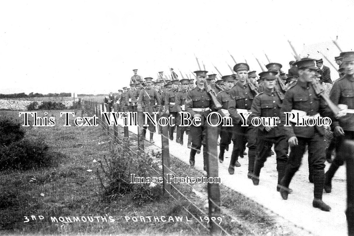 WL 774 - Monmouths Regiment, Porthcawl Military Camp, Wales 1909
