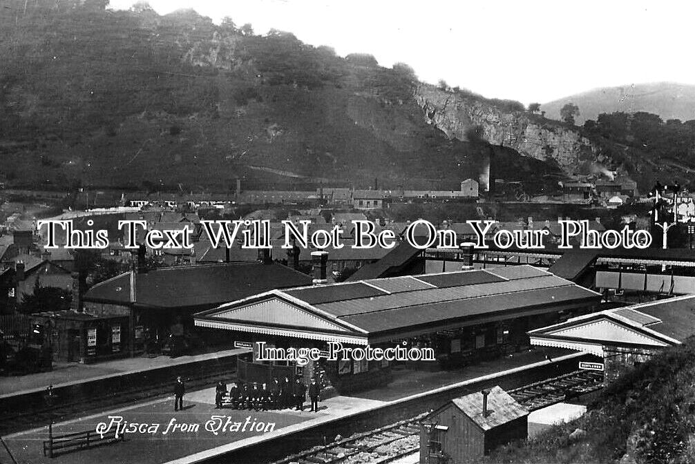 WL 776 - Risca Railway Station, Wales c1914