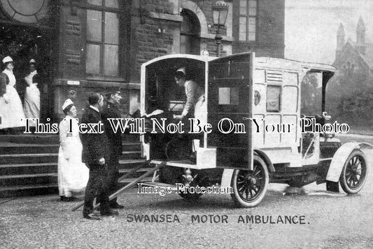 WL 881 - Swansea Motor Ambulance, Glamorgan, Wales c1906
