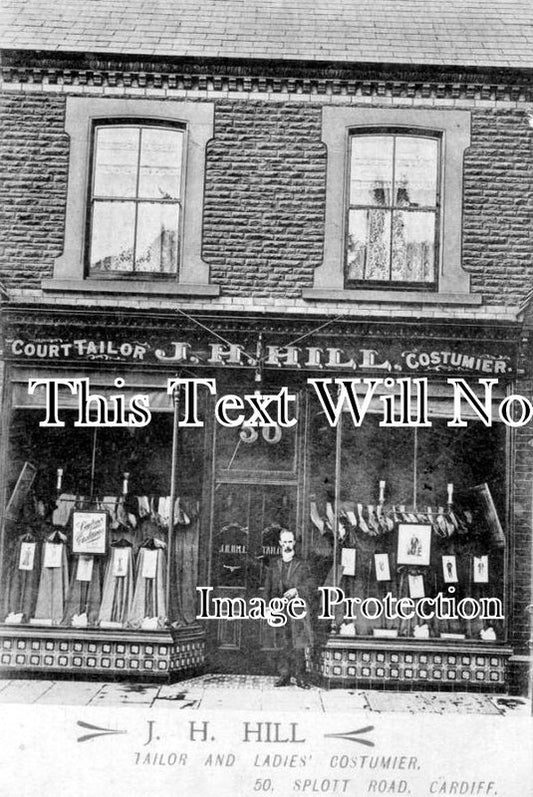 WL 91 - J H Hill Tailors 50 Splott Road, Cardiff Shop, Wales c1908