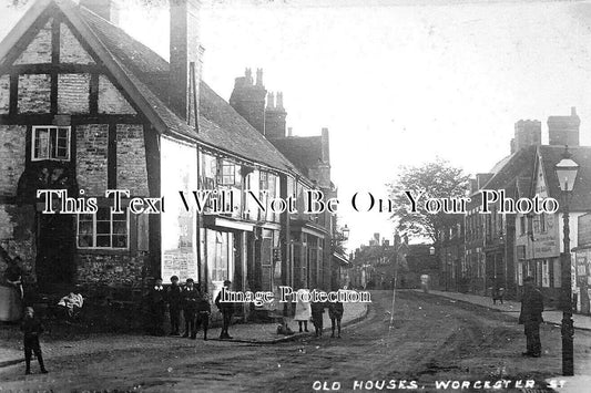 WO 1321 - Old Houses, Worcester, Worcestershire c1925