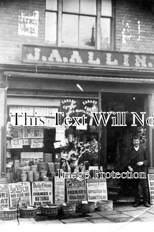 WO 1403 - J A Allin Shopfront, High Street, Stourbridge, Worcestershire c1921