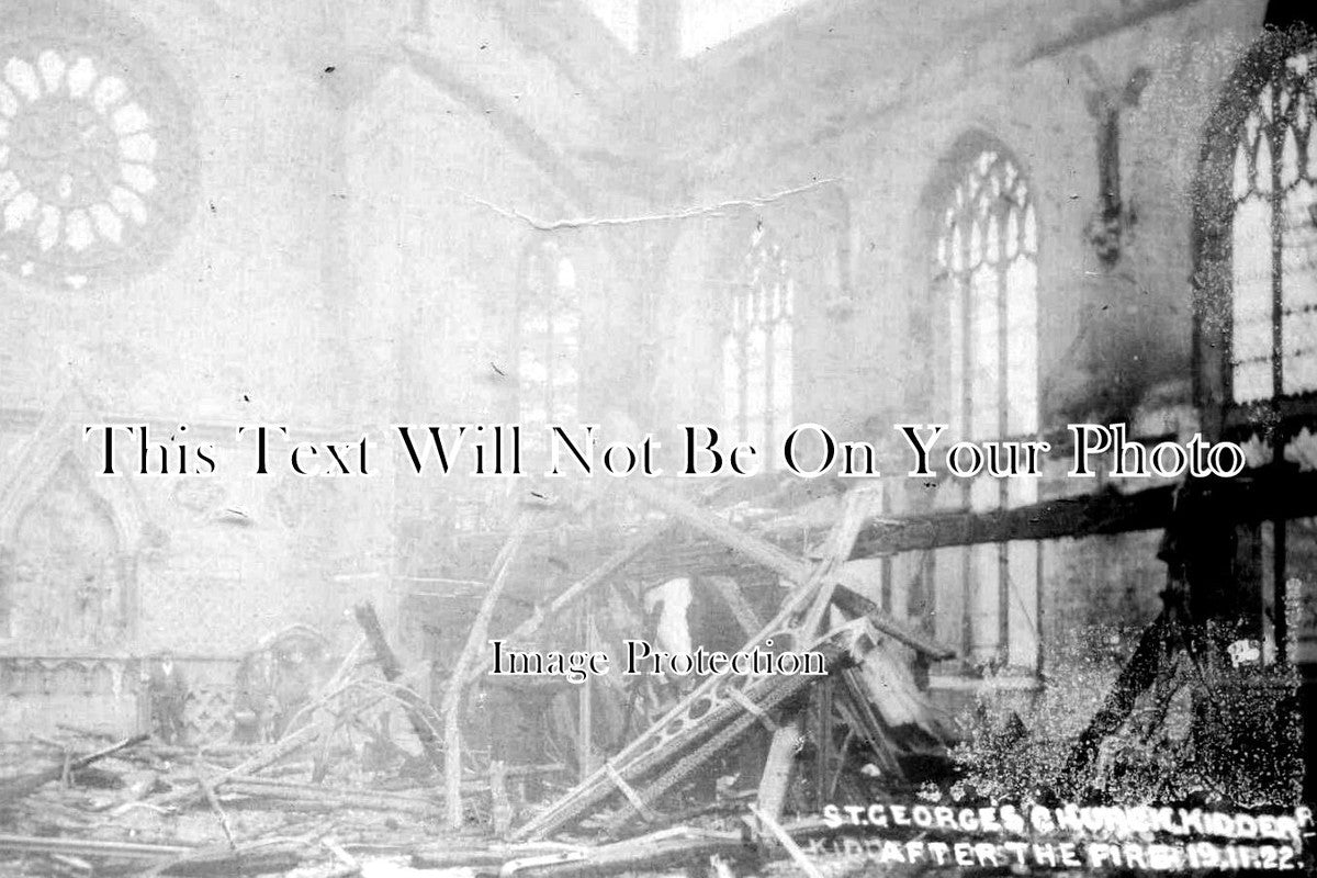 WO 1430 - St Georges Church Fire, Kidderminster, Worcestershire 1922