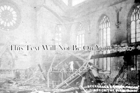 WO 1430 - St Georges Church Fire, Kidderminster, Worcestershire 1922