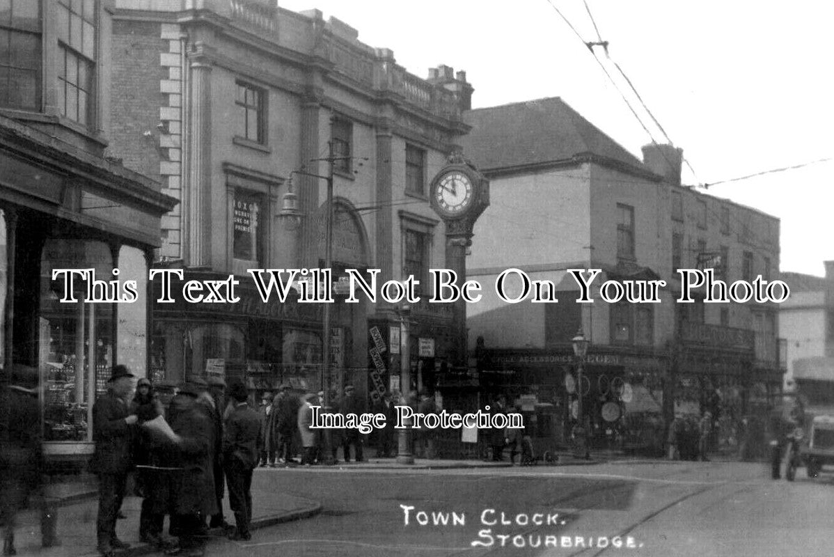 WO 1467 - Town Clock, Stourbridge, Worcestershire c1929