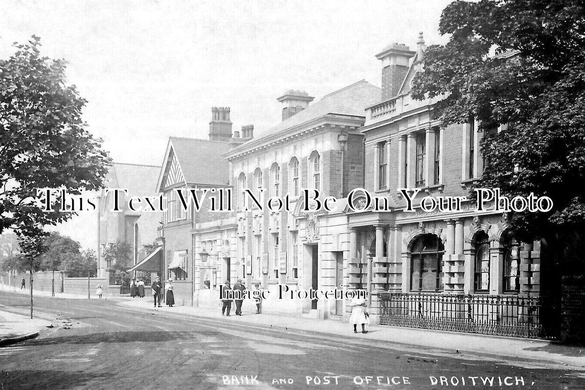 WO 1566 - Bank & Post Office, Droitwich, Worcestershire