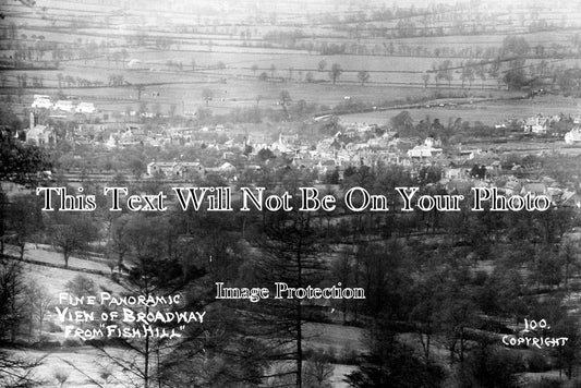 WO 1572 - View Of Broadway From Fish Hill, Worcestershire