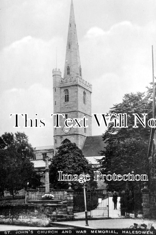 WO 1780 - St Johns Church & War Memorial, Halesowen, Worcestershire