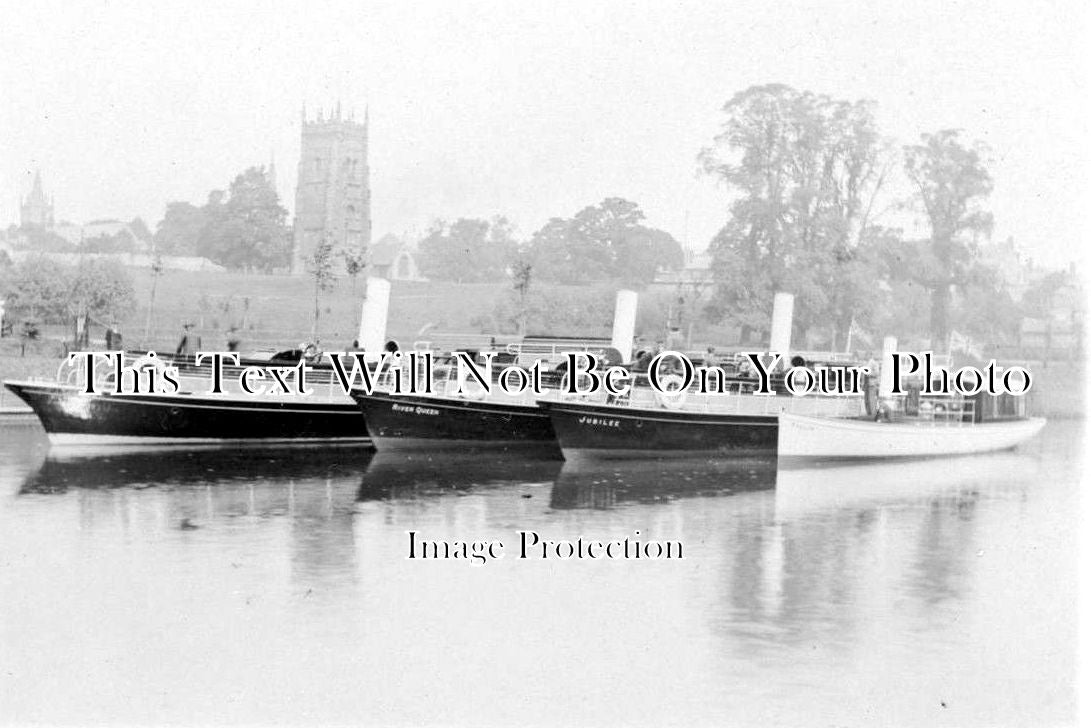 WO 313 - Pleasure Boats On The Avon At Evesham, Worcestershire