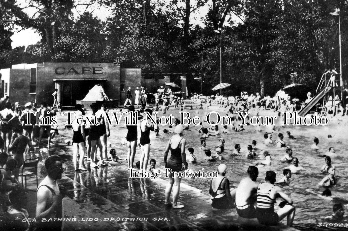 WO 487 - Sea Bathing Lido, Swimming Pool, Droitwich Spa, Worcestershire