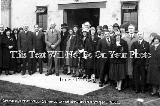 WO 507 - Opening Of The Village Hall, Offenham, Worcestershire 1931