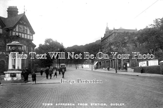 WO 614 - Town Approach From The Station, Dudley, Worcestershire