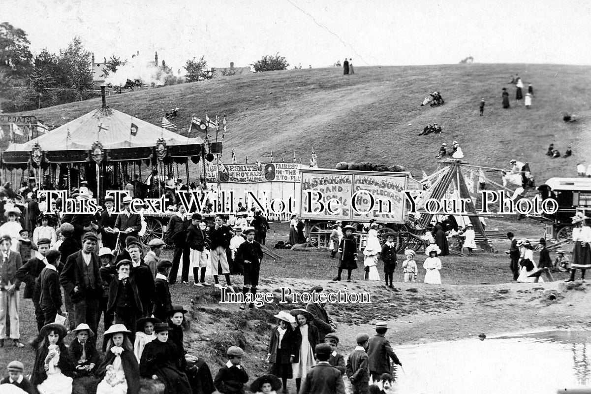 WO 85 - Strickland's Travelling Fair At Malvern Link Common, Worcestershire c1905