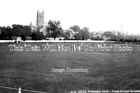 WO 868 - Worcester Cathedral From Cricket Ground, Worcestershire