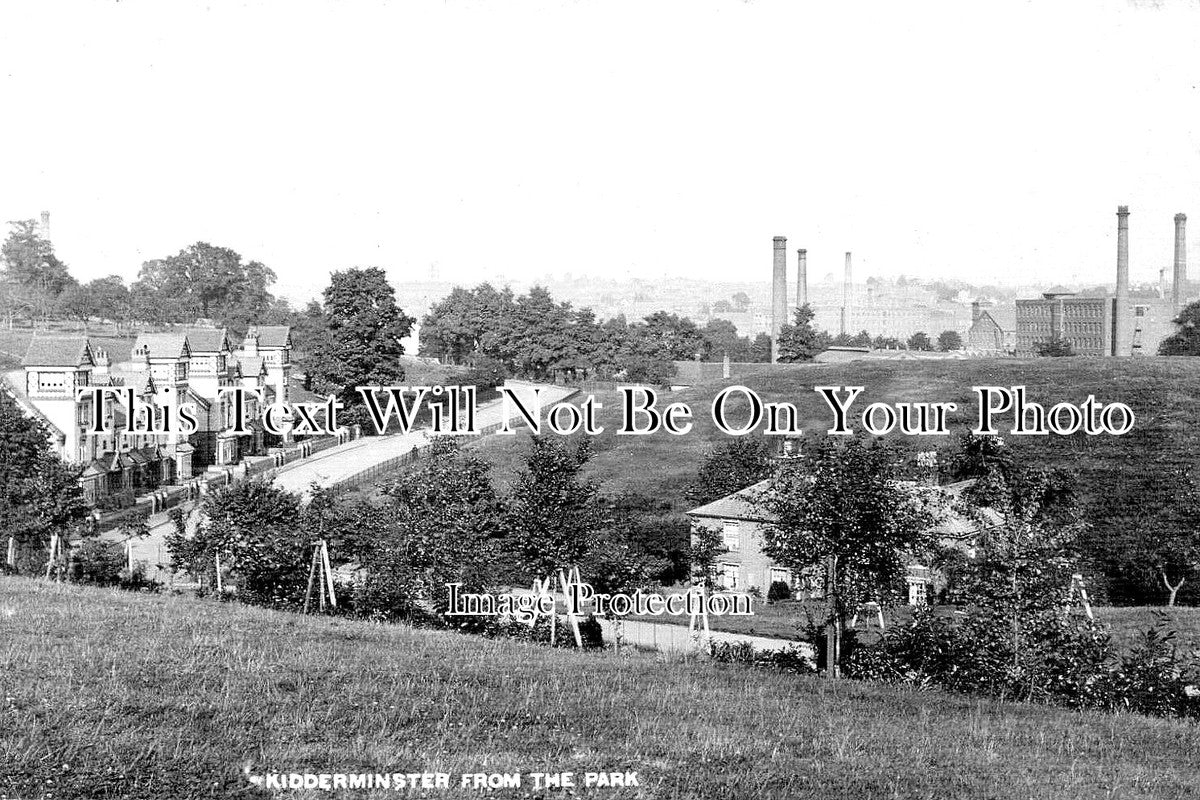 WO 924 - Kidderminster From The Park, Worcestershire