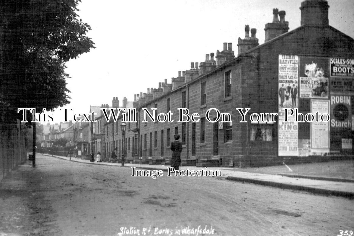 YO 10101 - Station Road, Burley In Wharfedale, Yorkshire c1910 – JB Archive