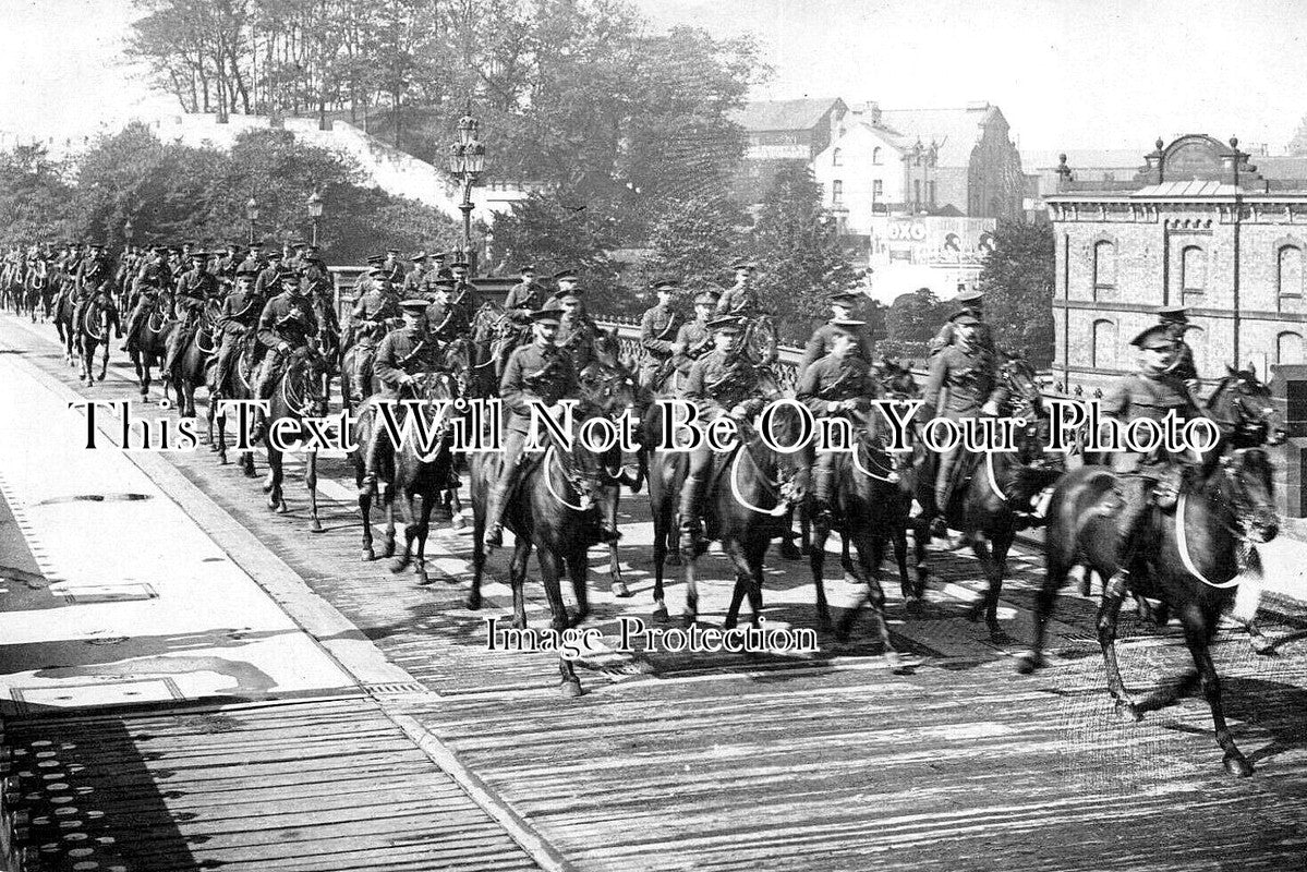 YO 10152 - Military Cavalry On Skeldergate Bridge, York, Yorkshire