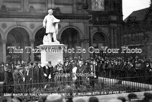 YO 1018 - The Lord Mayor Of York Unveils Statue Of William Etty, Yorkshire