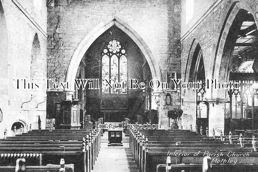 YO 1038 - Interior Of Parish Church, Methley, Leeds, Yorkshire c1920