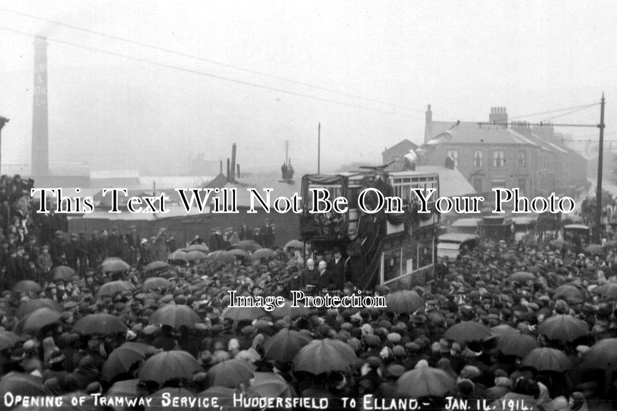 YO 1041 - Opening Of Tramway, Huddersfield To Elland, Yorkshire